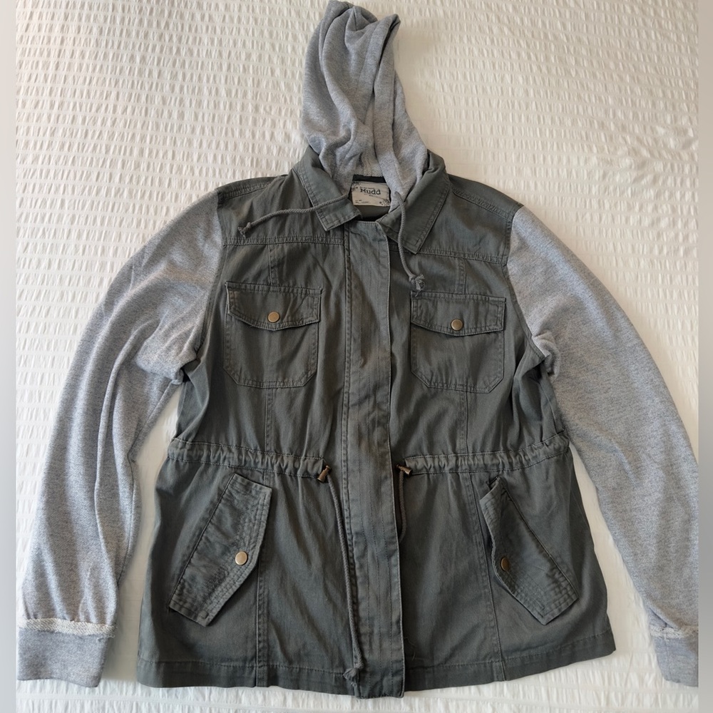 Mudd | Long Sleeve Hooded Green Coat